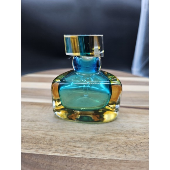 Vintage Art Glass Perfume Bottle With Glass Stopper Irridescent - Picture 1 of 9
